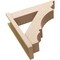 Ekena Millwork 8-in W x 32-in D x 32-in H Balboa Trad Rough Cedar Woodgrain TimberThane Outlooker, Primed Tan OUTUR080X32X32BOA04RCPR - alternate 3